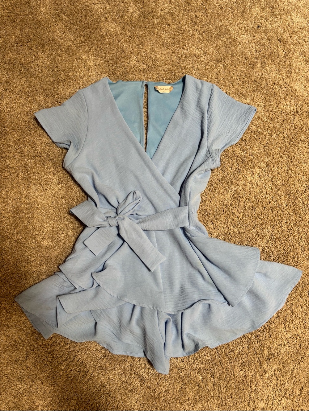 Altar’d State Light Blue Romper Dress